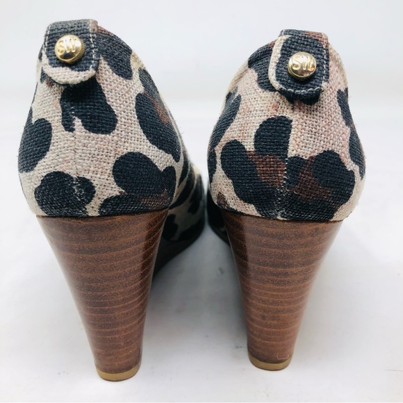 Stuart Weitzman Animal Print Fabric wedges - Picture 8 of 11
